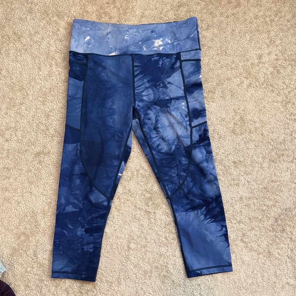 ZYIA Women’s Leggings in Navy Tie-Dye